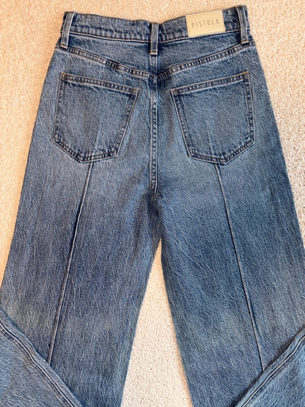 NWT Pistola Lana Pintuck High Rise, Ultra Wide Leg Jean in Cannes - Picture 5 of 7